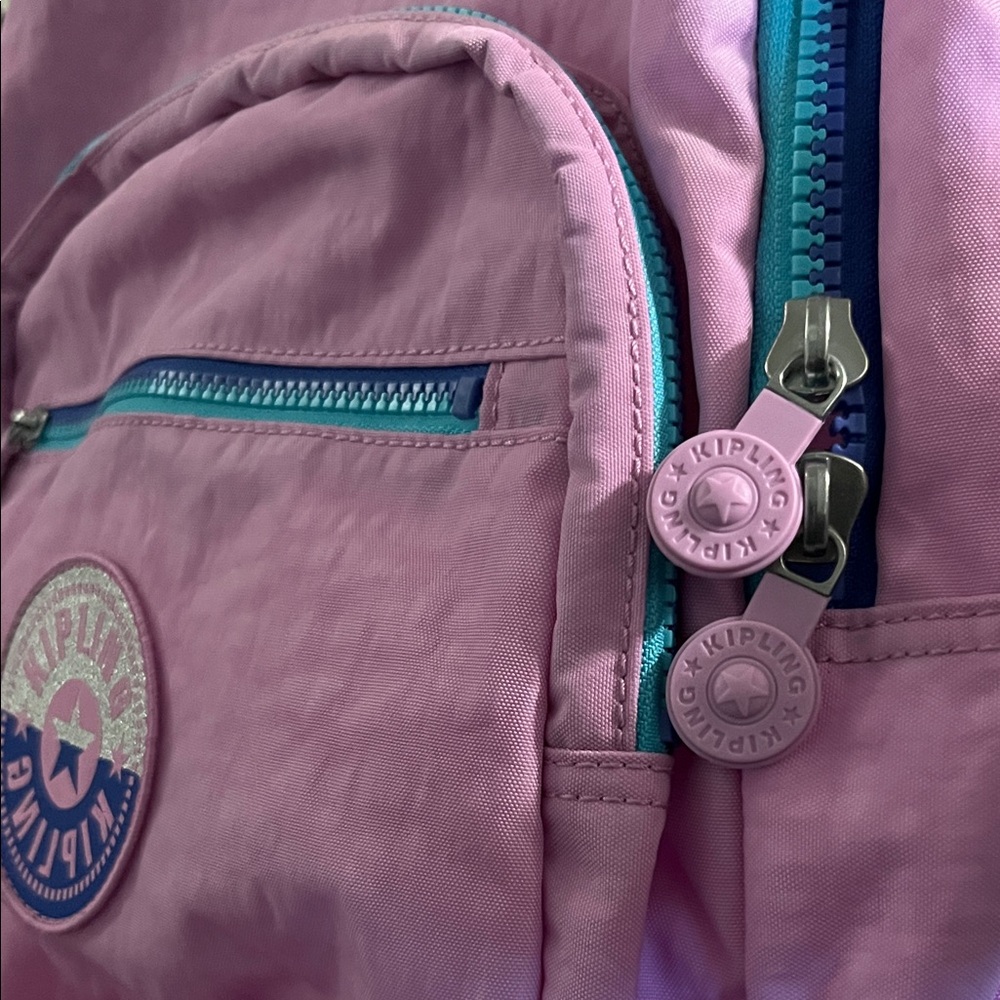 New Kipling Bag Seoul Backpack Laptop Bag KIB2G2 Polyamide Festive Purple Shade - Picture 11 of 16